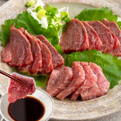 【訳あり 大容量】 上質馬脂注入 霜降り馬刺し (500g) セット 《サイズ不揃い》 馬肉 加工 業務用 おつまみ つまみ 晩酌 お歳暮 敬老の日 父の日 ギフト 贈り物 プレゼント 内祝い 贈答用 インジェクション馬刺しの商品画像（Amazon）