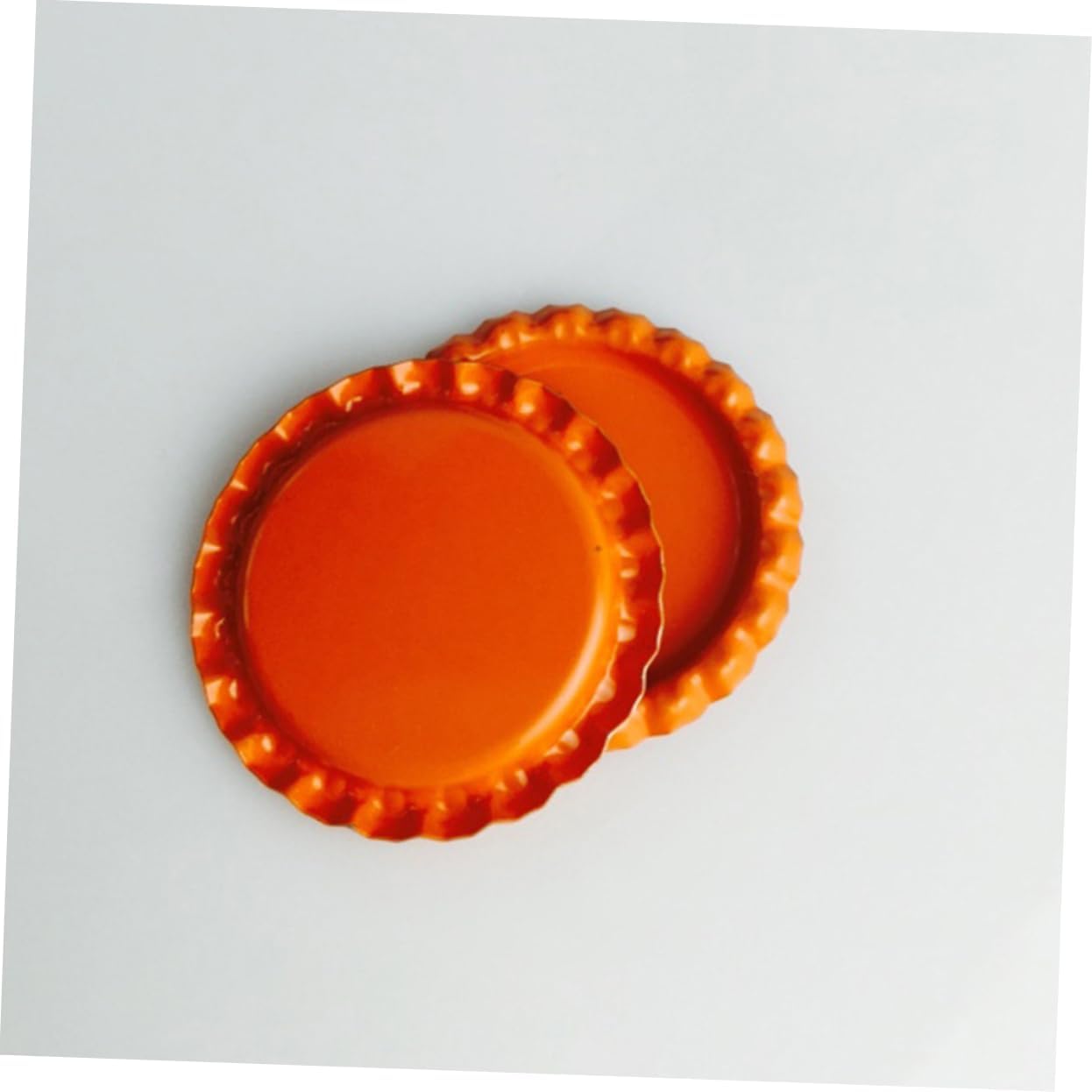 100pcs Beer Bottle Caps Flat Bottom Tinplate Caps Diy Crafts Decorative Bottle Topper Random Colors