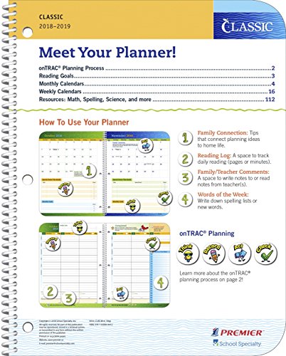 Premier Classic Elementary Student Planner, 8 X 10 Inches, 2018 To 2019 #TOP2