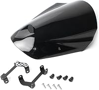 Vista 7 de GZYF Parabrisas delantero para motocicleta, deflector de viento con soporte para Yamaha 2013 2014 2015 2016 MT-09 (FZ-09), color marrón