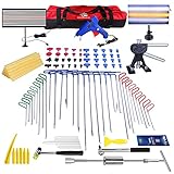 Super PDR Paintless Dent Repair Master- Tool Set Includes PDR Rods Slide Hammer Gule Gun PDR Line Bo
