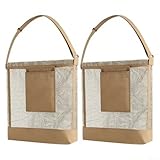 Feegow Paquete de 2 bolsas de búsqueda de setas, bolsa de recolección de frutas, bolsas de búsqueda de gran capacidad con correa ajustable, gran idea de regalo para camping, viajes, senderismo (verde)