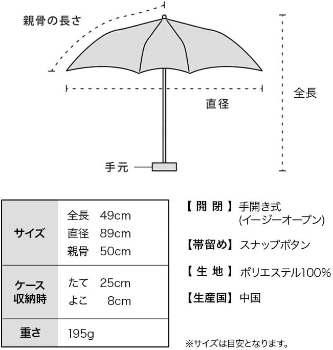 ミニ折りたたみ傘 &ndash; エレガントな日本の花柄デザイン、コンパクト&amp;軽量、UVカット、旅行にやさしいWpc。