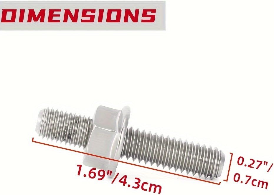 Stainless Steel Exhaust Studs Kit For HARLEY DAVIDSON 1984-2015 Part# 16715-83