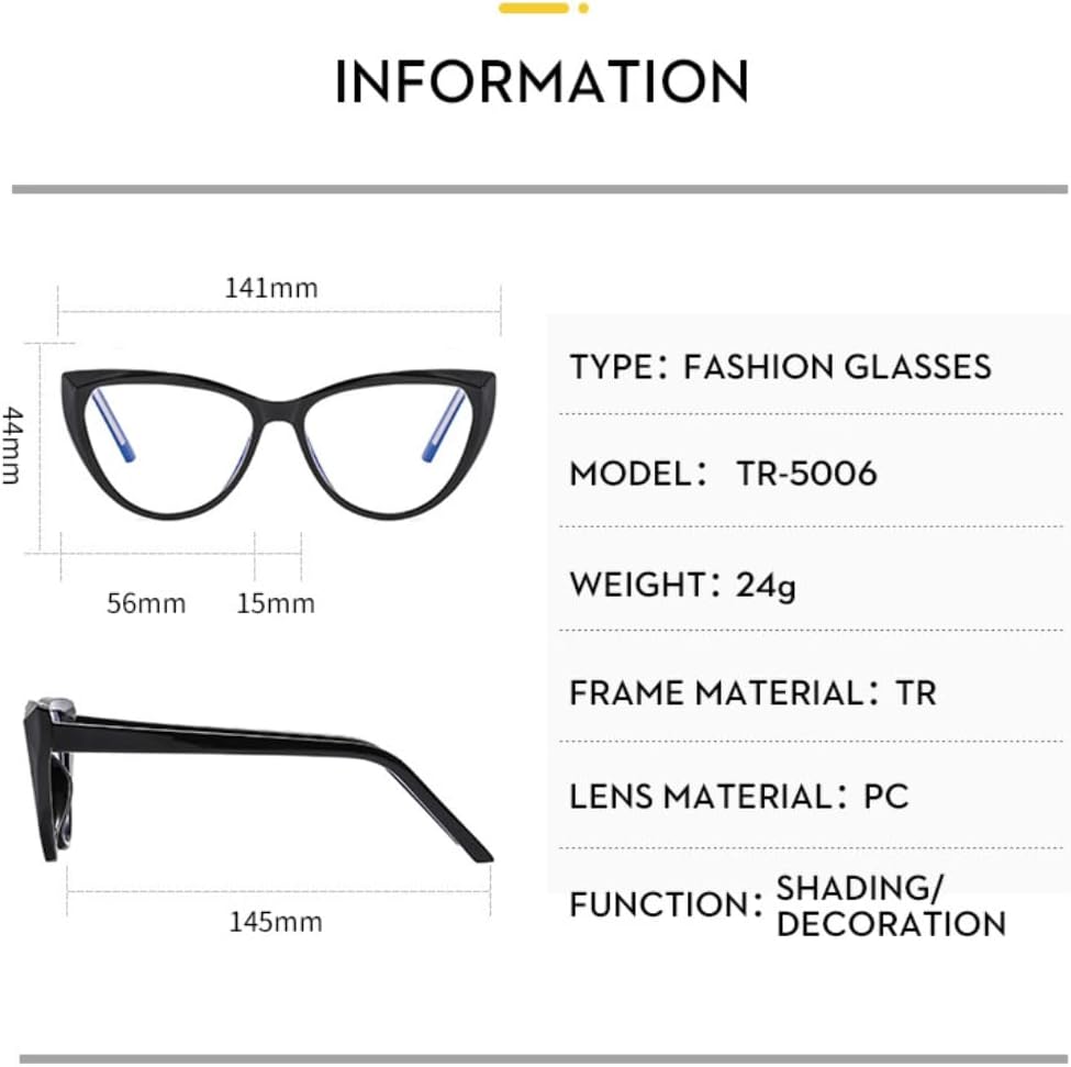Fashion Cute Cat Eye Glasses for Women Men Trend Luxury