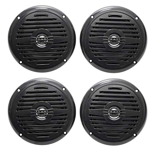 Image of Rockville MS525B Pairs 5.25 inch 2-Way 400W Peak /200W RMS 4-Ohm Waterproof Hot Tub Speakers, Polypropylene Cone, ABS Grill, Black Finish, 2-Piece