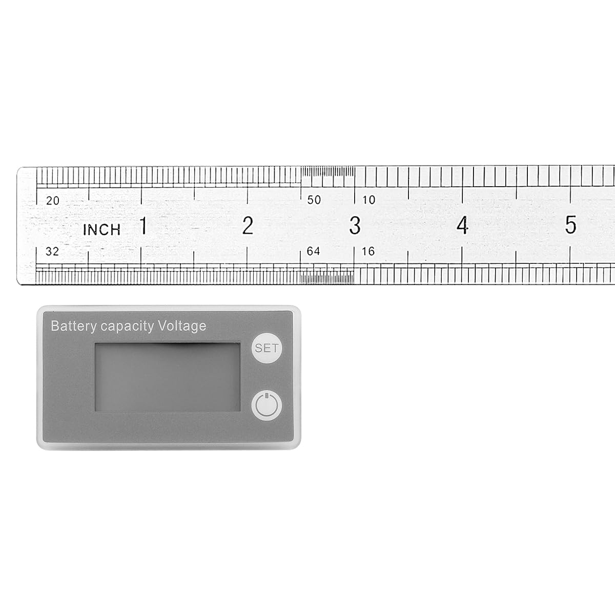 DollaTek Misuratore di tensione della batteria del monitor 8-100V con rilevamento della temperatura dell'allarme di bassa pressione Display percentuale potenza digitale per display della dell'auto
