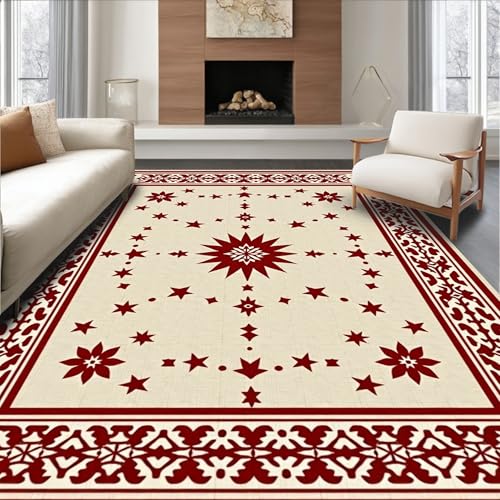 ODIKA Flatwoven High Traffic Area Rug 4x6, Inspired Tile Mosaic