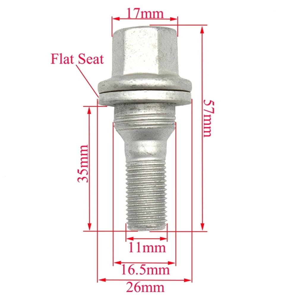 Para C&itroen Para C3 C4 C5 C6 | 9817024580 540567 M12x1.25 Volante Tyre Tuercas Pernos Studs Tornillo
