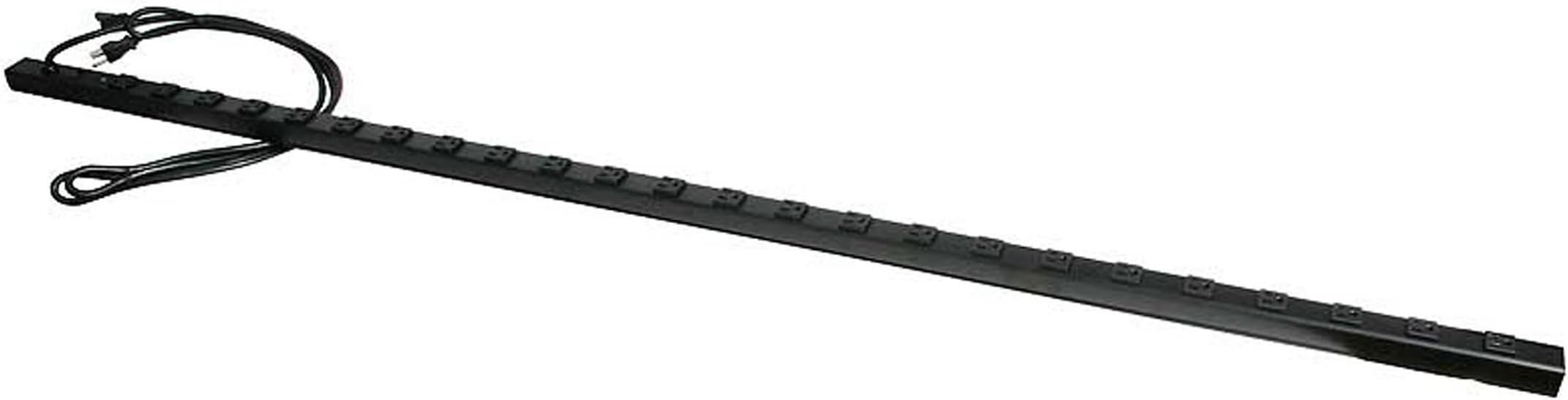 24 Outlet 120V 15A Rackmount Power Strip - Power distribution strip (rack-mountable) - output connectors: 24 - 10 ft - RKPW247015,Black