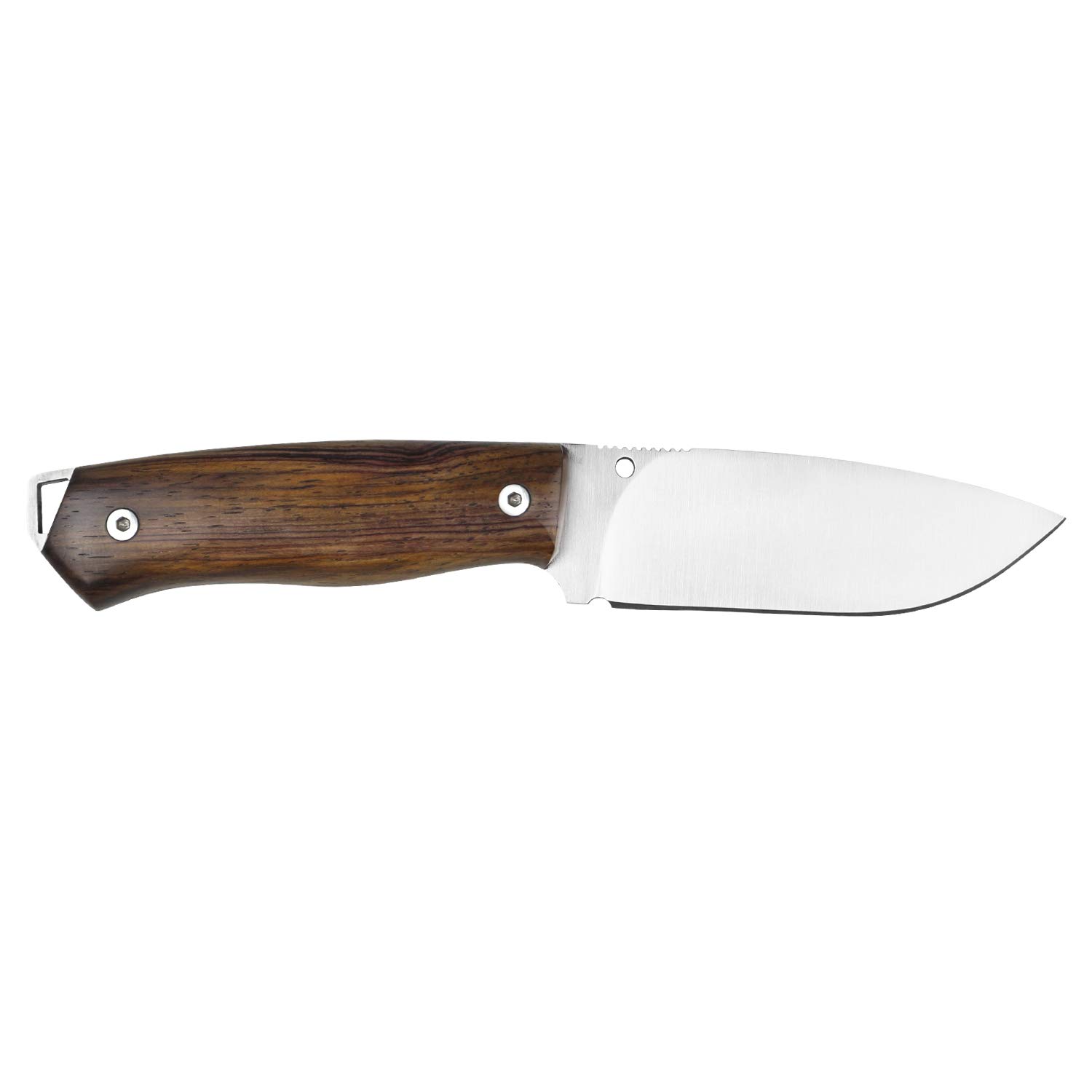 iFIELD EL29106 Multifunzionale escursionismo, caccia e sopravvivenza coltello per l'esterno, manico in legno Cocobolo con acciaio inox MOVA-58, fatto in Albacete (Spagna)