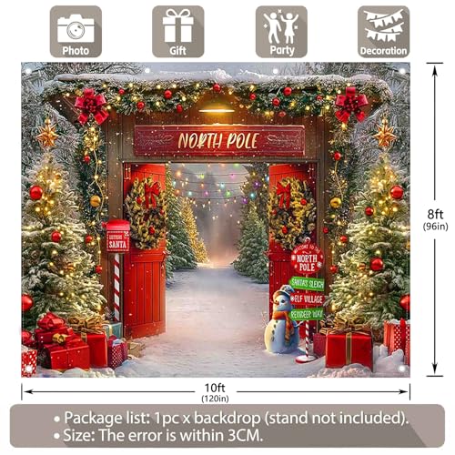 Fondo Fotográfico Tela Navidad 10x8ft Bosque Invierno miniatura 3