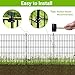 5 Panels No Dig Decorative Outdoor Garden Fence with Gate for Yard, 32 in(H) X 11.8 ft(L) Animal Barrier Fencing Rustproof Metal Wire Panel Border for Dog, Rabbits, and Patio Temporary Ground Stakes