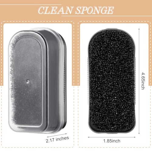 Image of Patelai 2 Pcs Horsehair Felt Hat Brush Kit Hat Cleaning,Brown,Superba | Cowboy Hat Brush with Cleaning Sponge Lint Brush Remover Dust for Shoes Furniture Suits Clothes