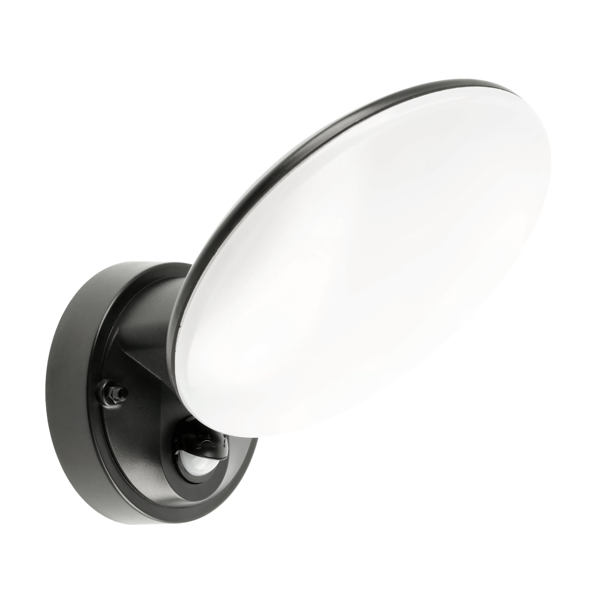 GTV Applique Murale Extérieure LED avec Détecteur de Mouvement TERRO, Tête Orientable, Éclairage de Sécurité, 10W 1000 lm, 4000K Lumière Neutre, IP54, Noir