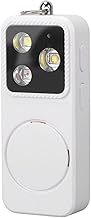 Tonysa Lumière D'alarme de sécurité pour Femmes, 4 Modes D'éclairage, Porte-clés Rechargeable par USB, Sirène de sécurité, Lumière LED pour Urgence, Avis de Batterie Faible, Sirène (White)