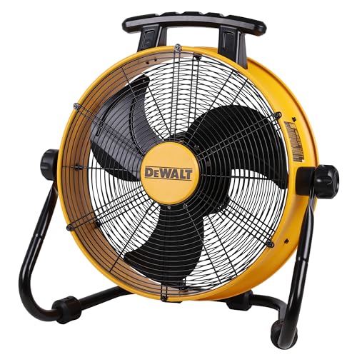 DEWALT DXF1840 Floor Fan, Industrial Fans, 18 Inch High Velocity Fan with 3-Speed Heavy Duty Air...