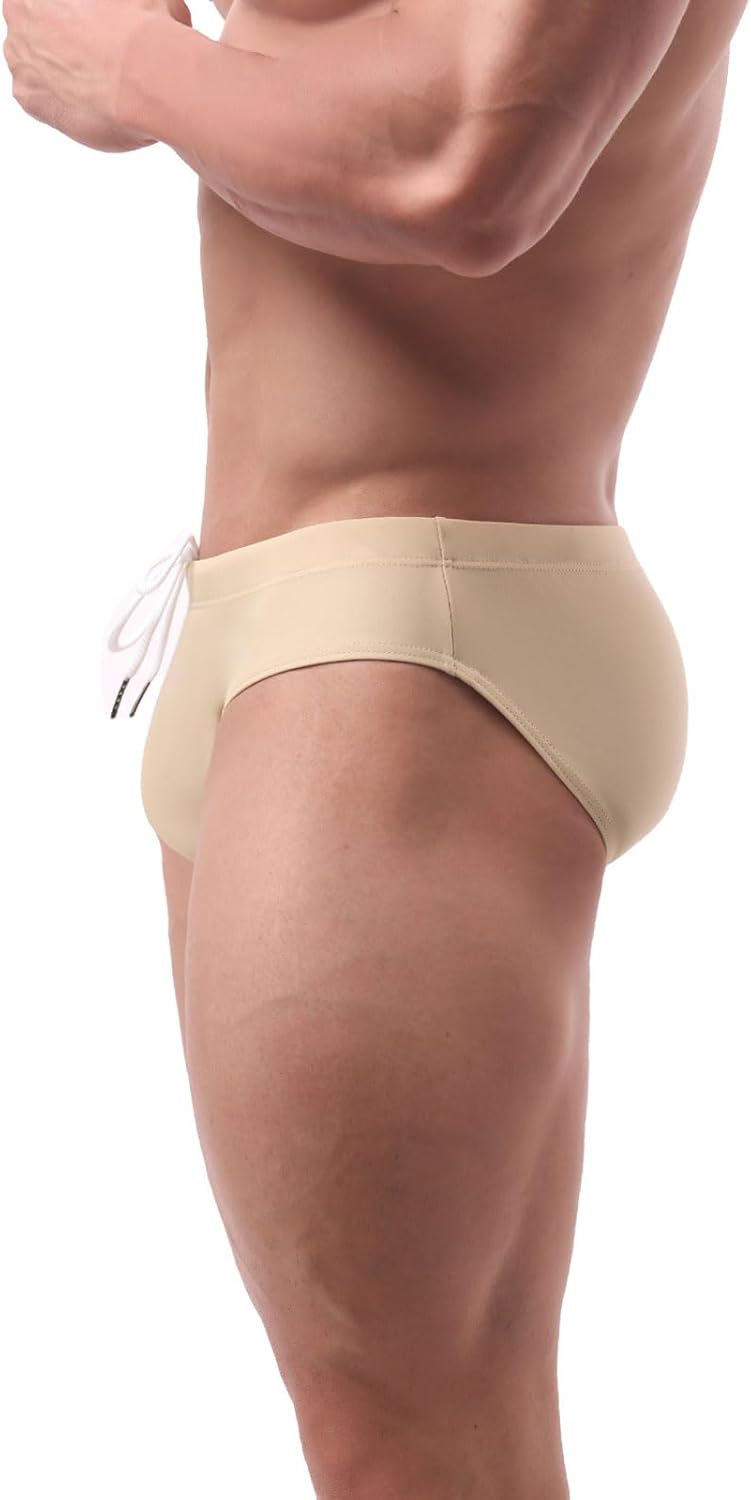 Summer Code Mens Bikini Swim Briefs Stretch Swimwear Quick Dry Swimsuit Bathing Suit with Drawstring - Image 3