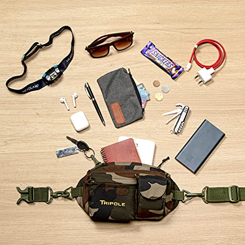 Image of Tripole Waist Pack Multi-Purpose Polyester Fanny Bag (Indian Army)