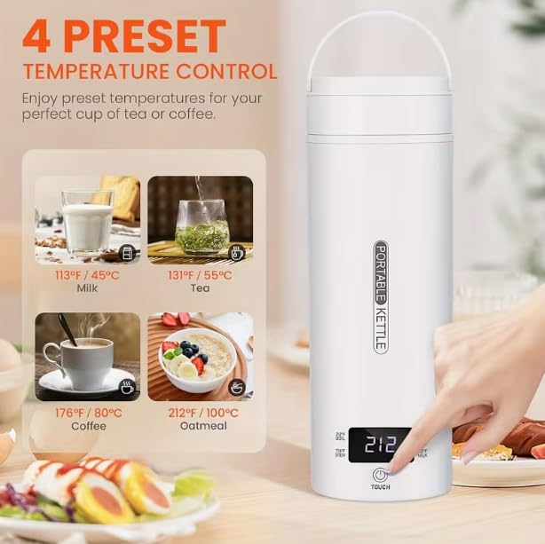 Hervidor eléctrico portátil HomeBeyond 1.1lb blanco miniatura 3