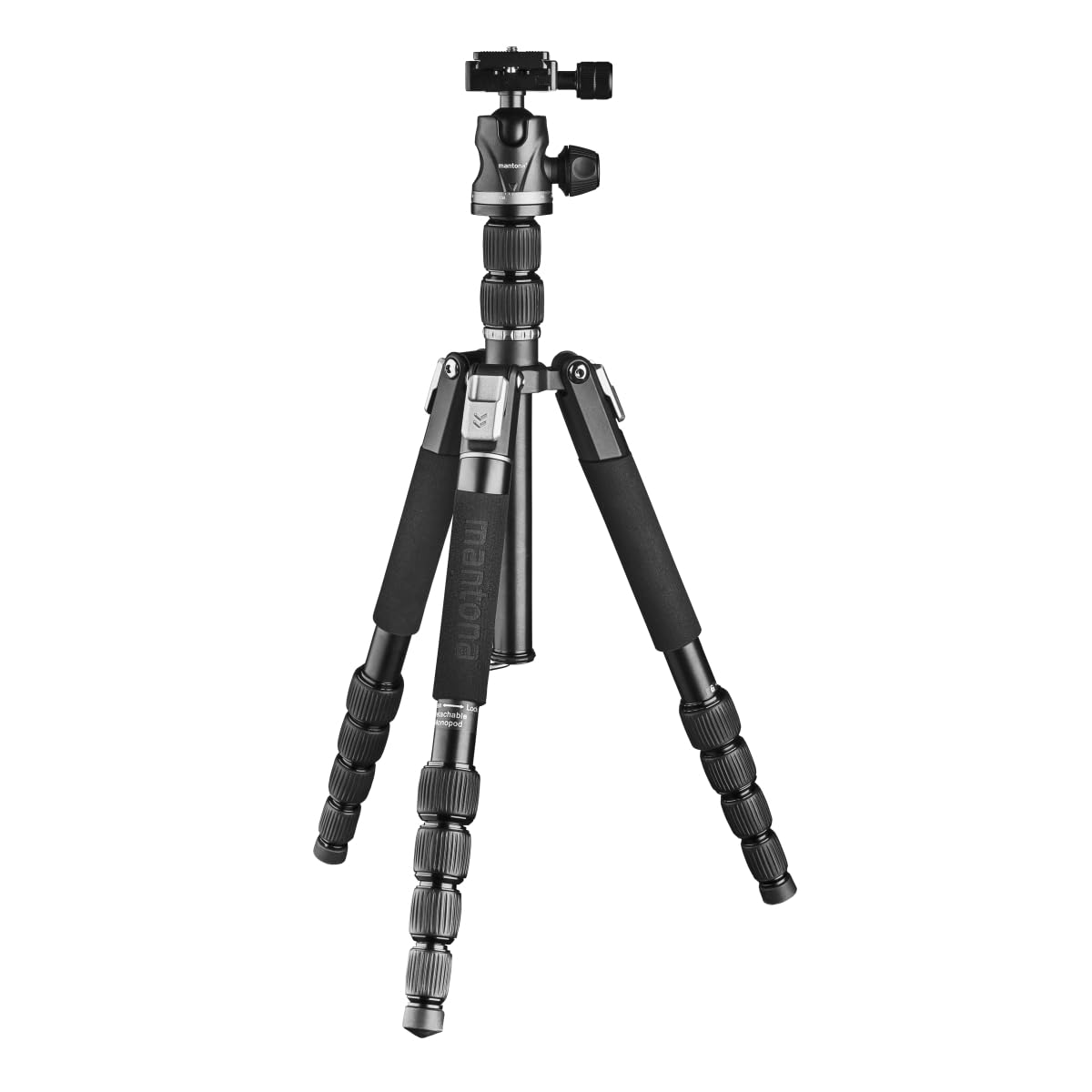 Mantona Cavalletto fotografico da viaggio DSLM Travel Evolution 2252-RA regolabile fino a 147 cm, max 8 kg, con testa a sfera, Treppiedi Stativo fotografia