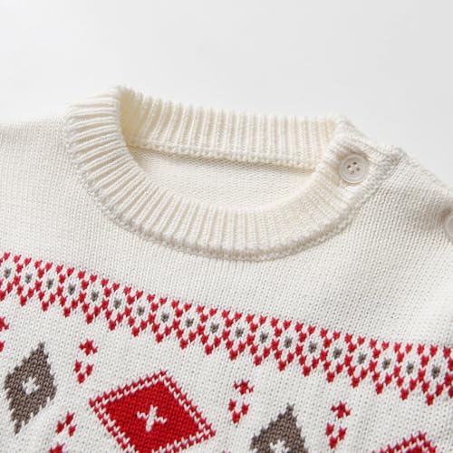 Image of Toddler Kids Boys Sweater set 2 Piece Outfit Christmas Knit Pullover Tops Sweatshirt and Sweatpants