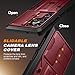 TONGATE for Samsung Galaxy S24 Ultra Case, [with Privacy Screen Protector & Slide Camera Cover] [2 Front Frames] Full-Body Heavy Duty S24 Ultra Phone Case with Stand & Belt Clip Holster, Maroon
