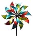 Produktbild Wunderschönes & Buntes Windrad für Garten - XXL/Metall - Ø 70cm/Höhe: 230cm - Wetterfest - Hochwertige Qualität & Stabiler Standstab - Gartenstecker/Metallwindrad/Windräder - Gartendeko