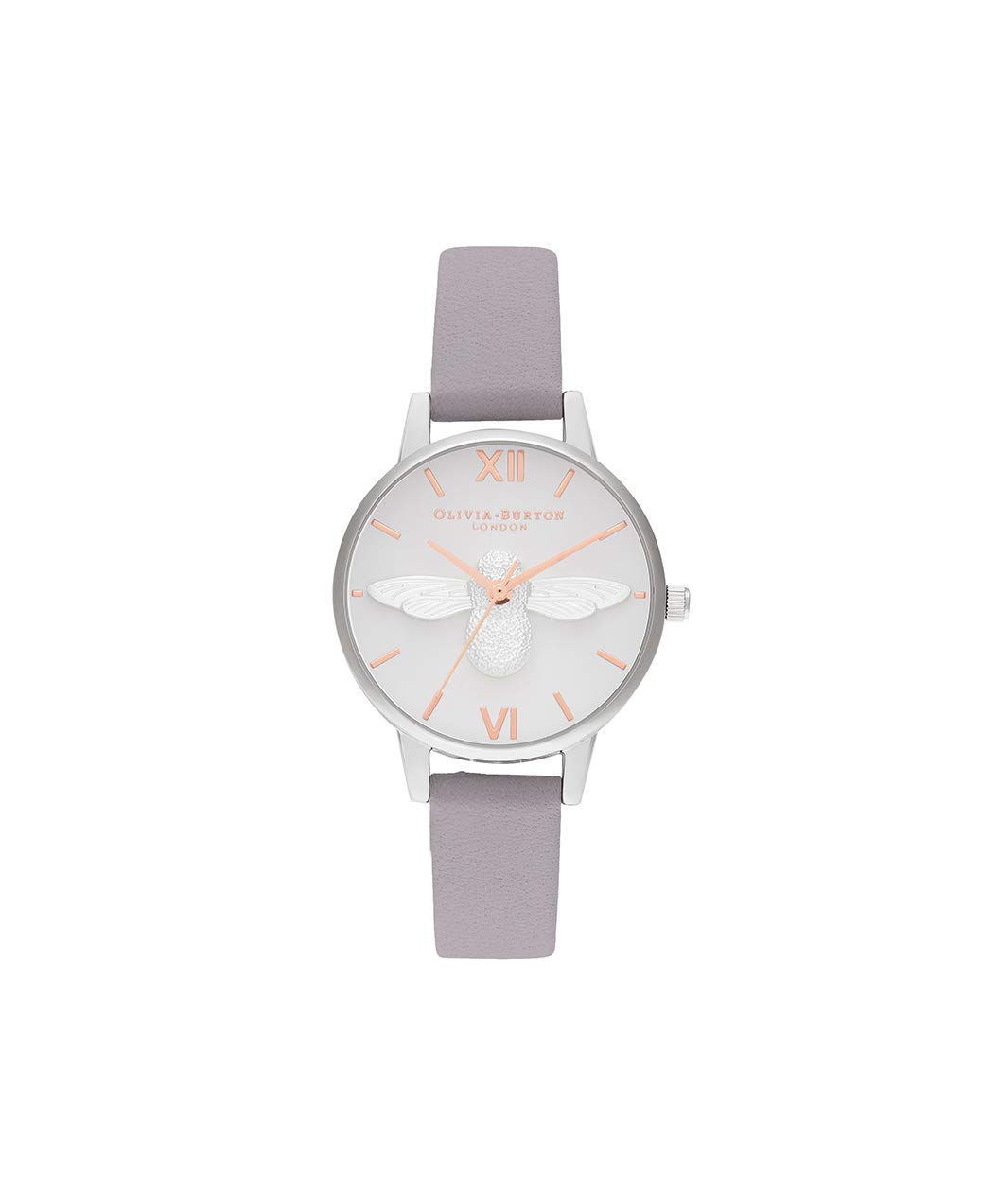 Olivia BurtonAnalogue Quartz Watch for Women with Grey Leather Strap - OB16AM163
