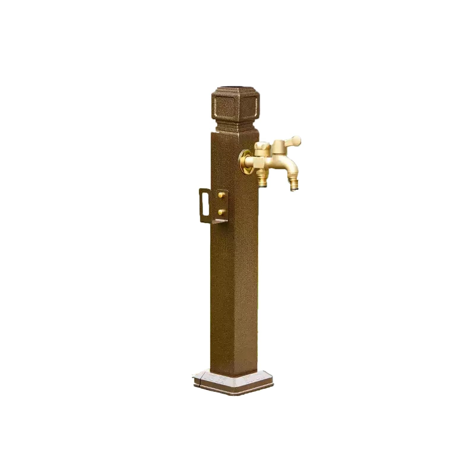 WOTZOV Outdoor Water Column With Double Faucet, 37.4In Vertical Garden Irrigation Hydrant, Freeze Proof Courtyard Column, Garden Faucet For Efficient Watering，60cm/23.6in D