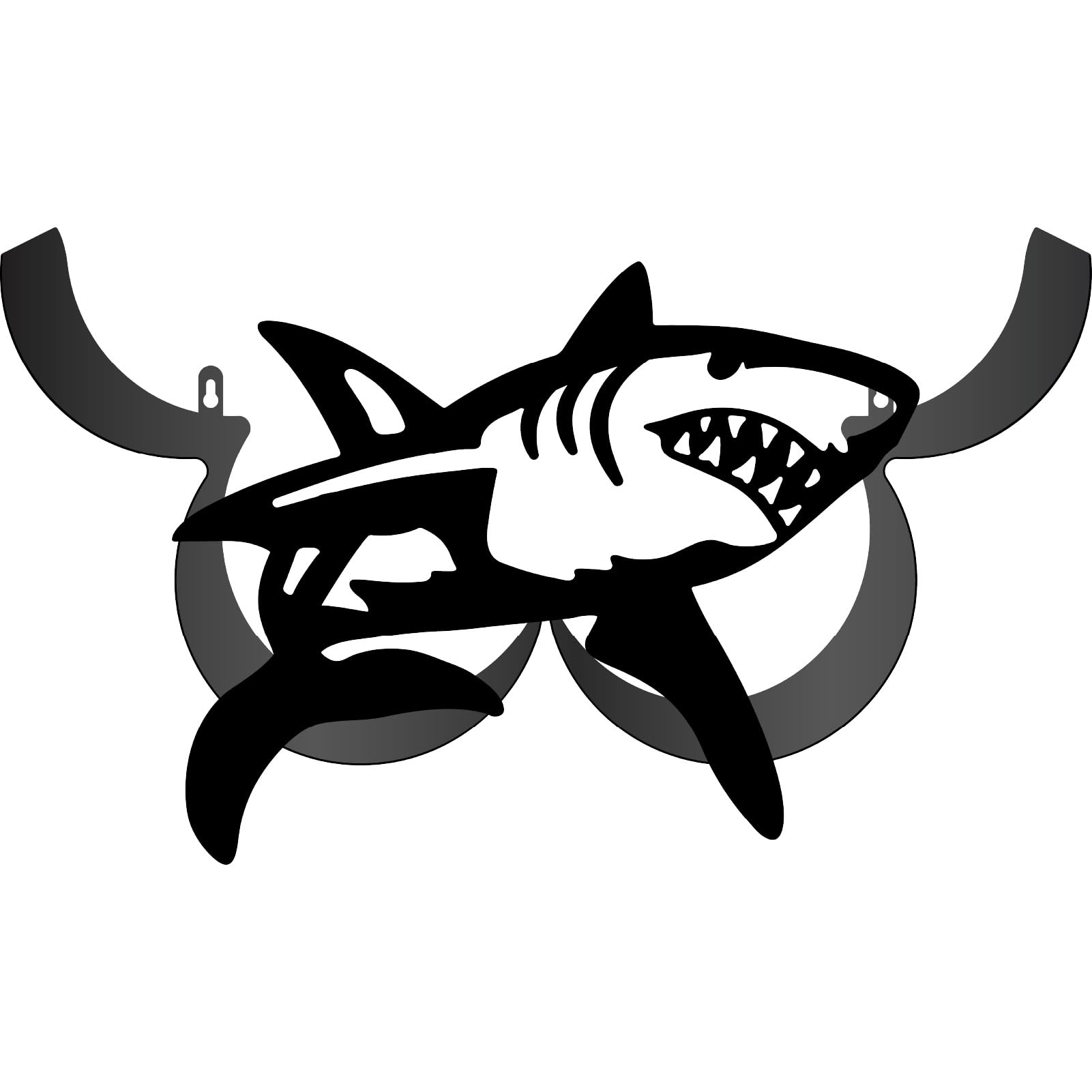 CREATCABIN Shark Toilet Paper Holder Decorative Toilet Tissue Storage Wall Mounted Black Metal Ocean Sea Animal Paper Roll Organizer Hold Extra 8 Rolls for Cabinet Floor Free Standing Bathroom