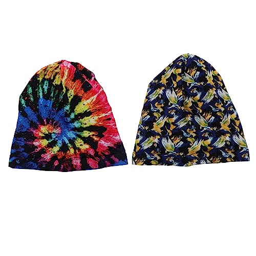SAFIGLE 2 Piezas Gorro De Dormir con Forro De Satén. Gorro para El Cuidado del Cabello Gorro De Dormir para Cabello Rizado Gorro De Seda Ajustable para Dormir Noche Tapa del Capó