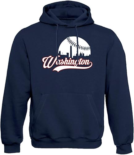 Miniatura 20 de Xtreme Apparrel Cityscape Skyline - Sudadera con capucha para hombre para fanáticos del béisbol Arizona - Sudadera con capucha roja