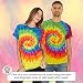Krazy Tees Tie Dye Shirt Women Tops or 100% Cotton Cute Trendy Tie Dye Shirts for Men, Teens, Youth, Girls & Boys, Blue Ocean Neon Rainbow