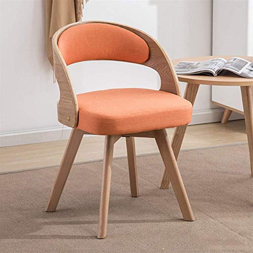 QQXX Solid Wood Chair - Linen-Cotton/Modern Minimalist Balcony Leisure Furniture