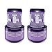 2 x HEPA Filter for Dyson V12 Detect Slim Vacuum Cleaners for Dyson V12 Slim Absolute Extra / Total Clean / Fluffy Accessories Rear Filter Replacement Part 971517-01