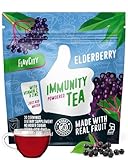 FlavCity Immunity Tea Powder - Vitamin C, Zinc, & Elderberry Herbal Tea for Immune Support - Non GMO & Sugar Free (30 Servings)