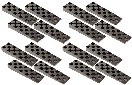 KOTARBAU® - Set di 200 fermaporte a cuneo per montaggio, in plastica, 150 x 44 x 20 mm, per finestre, porte e telai, colore nero