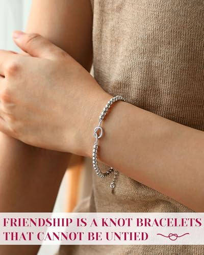 UNGENT THEM Knot Bracelet for Women Best Friend Mother Daughter Valentines Christmas Birthday Gifts2
