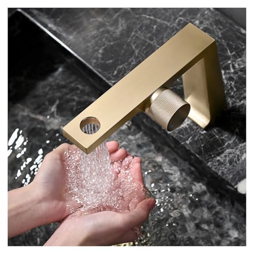 Grifo de baño rose gold de diseño simple para un aseo sofisticado y funcional 8