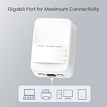 Tenda AV1000 WiFi Powerline Adapter Kit with Gigabit Ports, Powerline Extender with AC650 Dual Band WiFi, Plug and Play, for HD/3D/4K Video Streaming and Gaming (PH10)