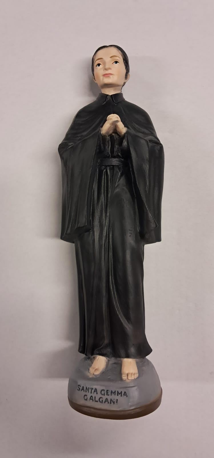 ArteSacraCaravaggio Statua di Santa Gemma Galgani cm 30 (11,81 inches) in marmo resina piena decorata a mano di produzione artigianale italiana