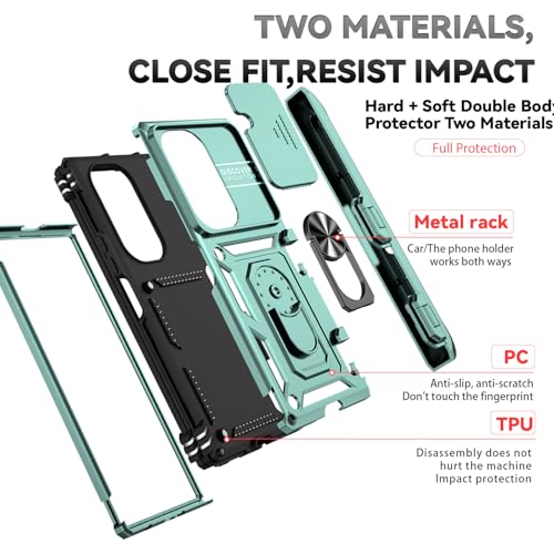 Coque Galaxy Z Fold 7 robuste avec cache caméra coulissant protégeant l'objectif - 7
