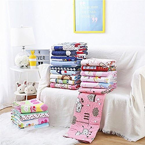 Miniatura 8 de ABREEZE Colcha de algodón para niñas, manta acolchada de 43 x 51 pulgadas, para niños pequeños y bebés, manta de cama de bebé, manta acolchada de
