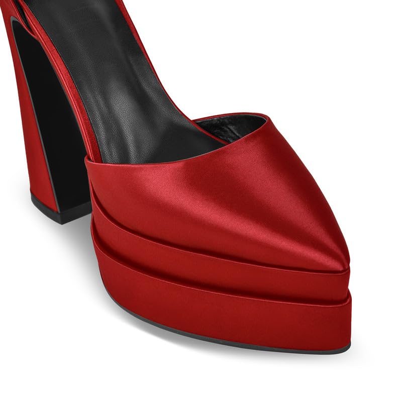 Image of Platform Heels Chunky Bow Ribbon Pumps | Party Shoes