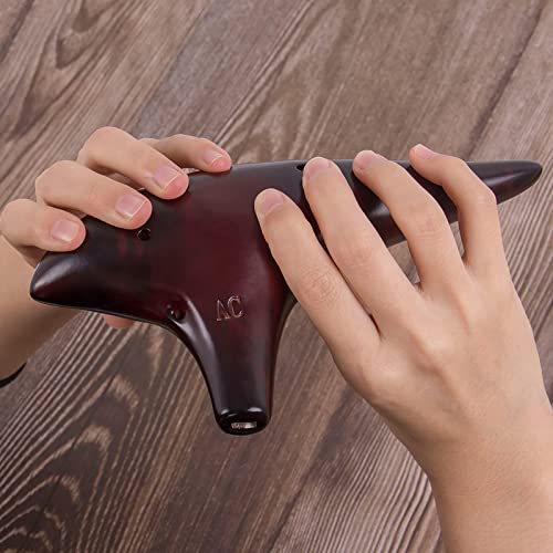 Aklot MI3000-AKM Ocarina 12 Holes Alto C Smokey Straw Fired Ceramic Ocarinas thumb #5