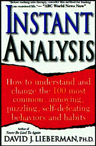 Instant Analysis Instant Analysis: David j.lieberman: 9788178093567: Amazon.com: Books