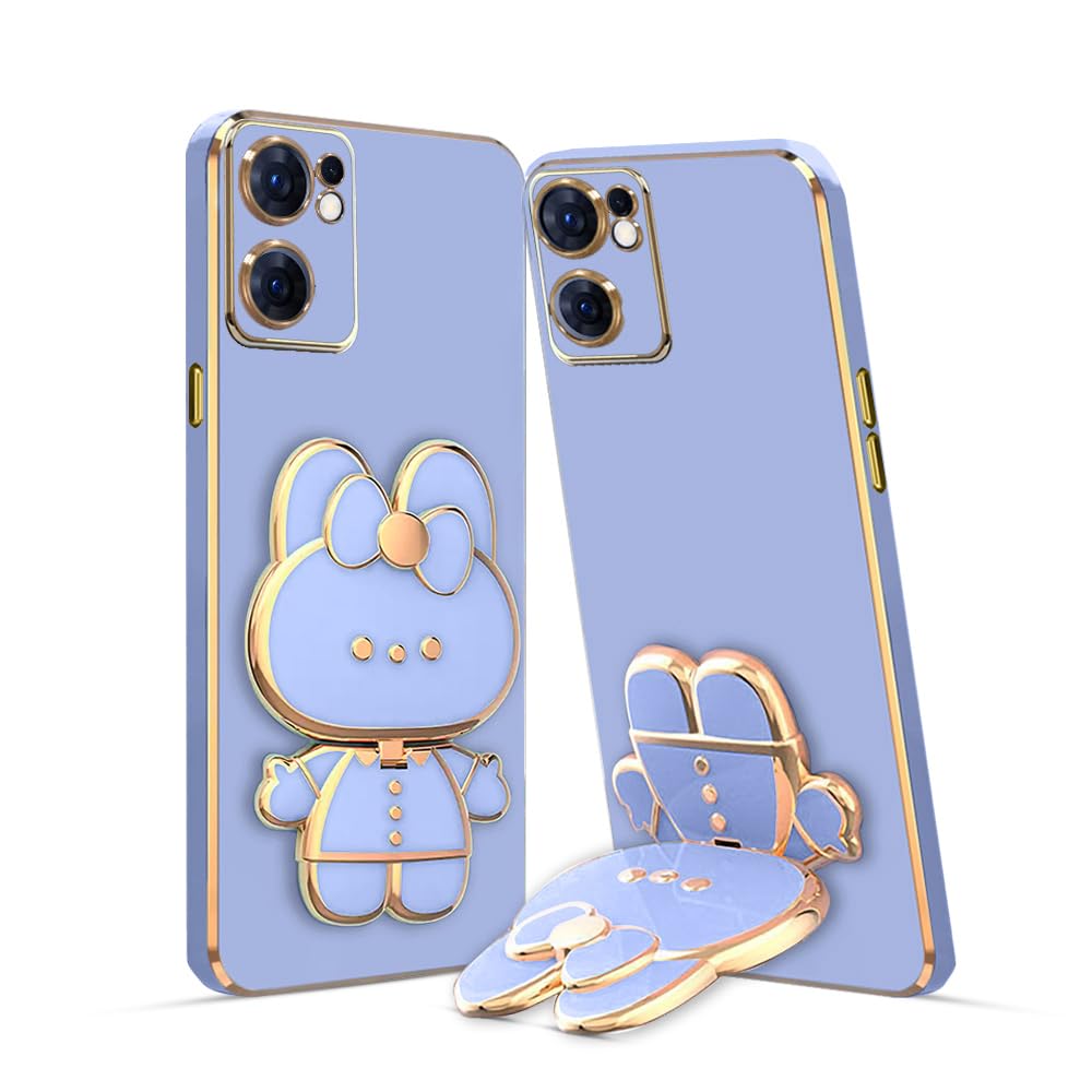 KARWAN®️ 3D Cat Back Case and Cover with Stand Compatible for Oppo Reno 7 5G| Stand and Mirror | Camera Protection | Electroplated | Folding Stand - Blue (B0CCLCSS3Y) Amazon Price History, Amazon Price Tracker