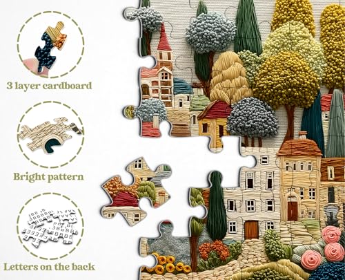 Puzzle de Encaje Embroidery Village 3+ Anos miniatura 5