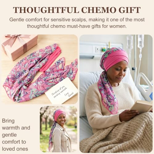 Image of DRESHOW Turban Headwrap for Women Long Hair Head Scarf Headwraps Chemo Headwear Lightweight Hair Loss Covering Hat